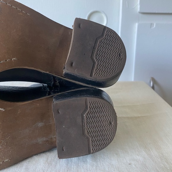 Worn in resoled 8.5 ankle boot zip heel leather stitching detail Madewell - Picture 8 of 12